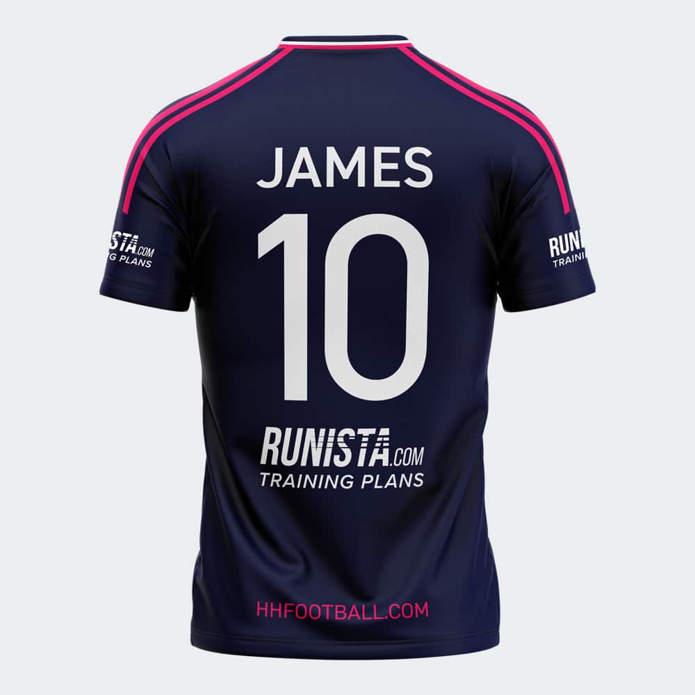 HH Football Academy Hua Hin - Jersey - 2024 - Dark - Blue - Diamonds - Back - 1000